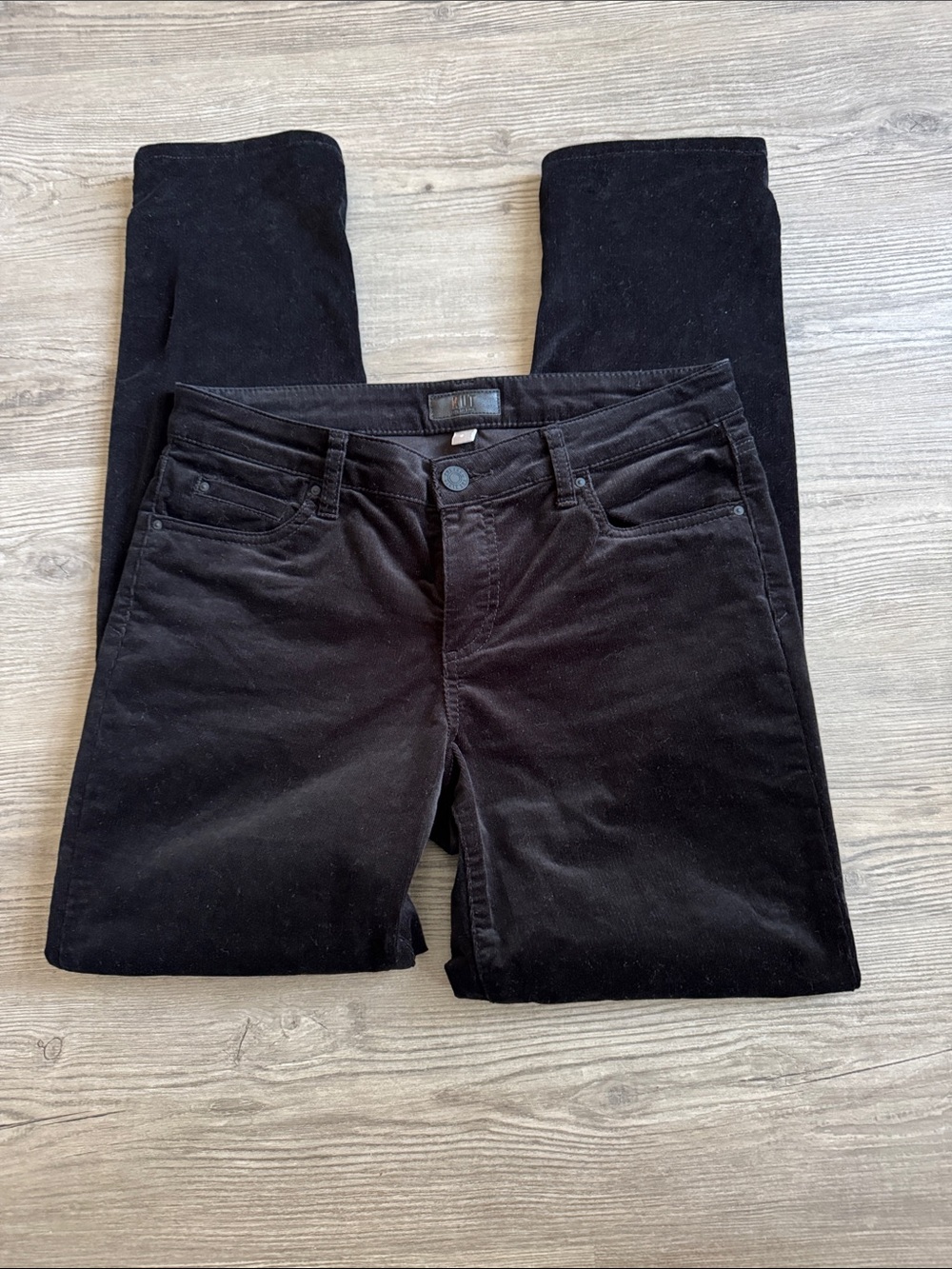 Kut from the Kloth Women's Black Corduroy Skinny Jeans - Stretch Slim Fit